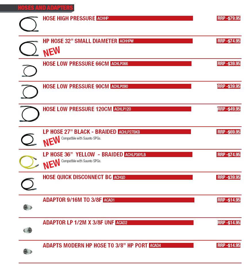 ACCESSORIES - HOSES AND ADAPTERS