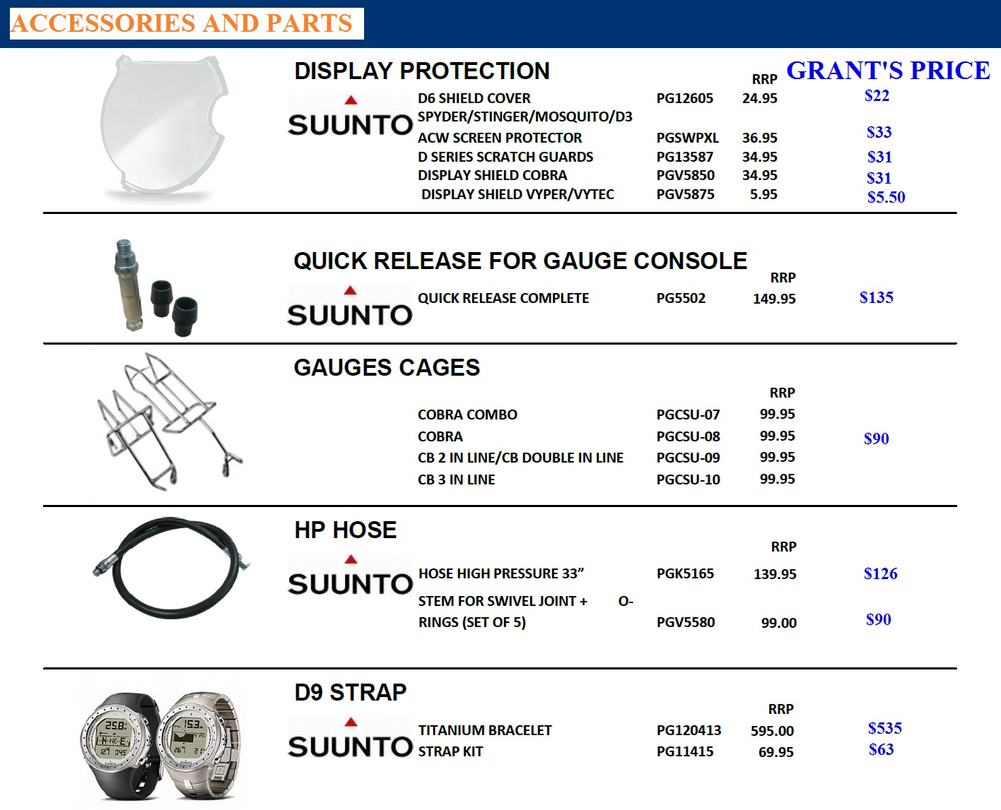 GAUGE ACCESSORIES